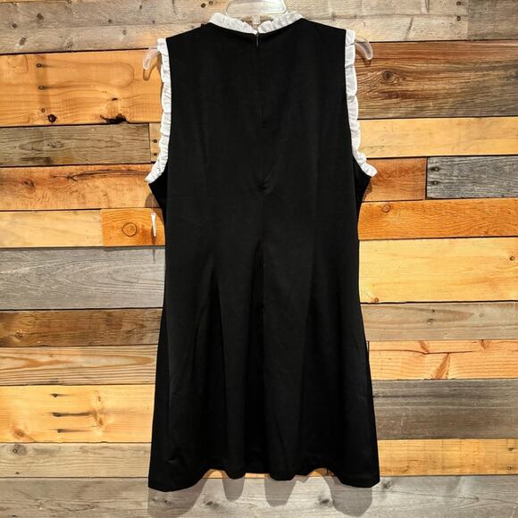 NWT Alexia Admor Blair Sleeveless Ruffle Trim Sheath Dress Black/White Size XL - Picture 12 of 16